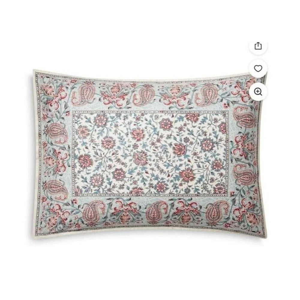 Ralph Lauren Avah King Size Shams Turquoise Floral Paisley Home‎ Decor Bedding